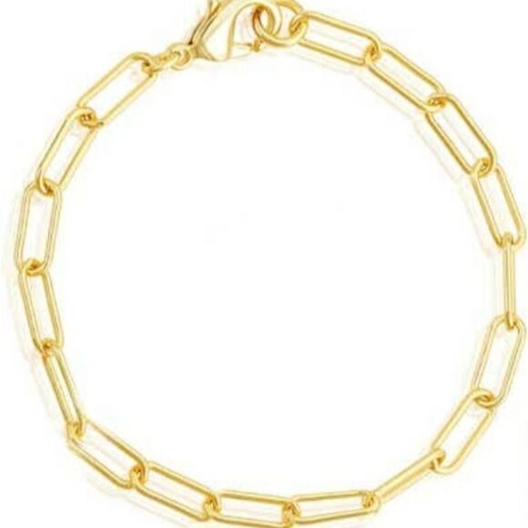 Paperclip Link Chain Anklet - Picture 1 of 9